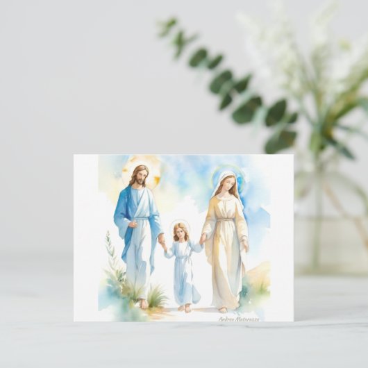 De Heilige Familie Briefkaart (Staand voorkant)