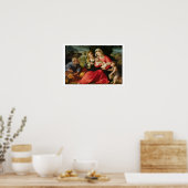 De Heilige Familie, c.1508-12 (olie op canvas) Poster (Keuken)