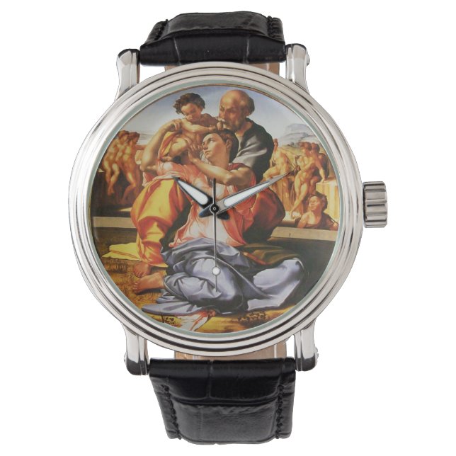 De Heilige Familie. De Doni Tondo Horloge (Voorkant)