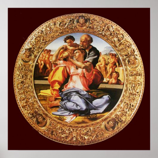 De Heilige Familie - de Doni Tondo Poster (Voorkant)