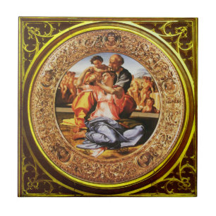 De Heilige Familie. De Doni Tondo Tegeltje