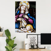 De Heilige Familie die Madonna en het Kind afschil Poster (Thuiskantoor)