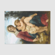 De Heilige Familie door Bouguereau, Decoupage