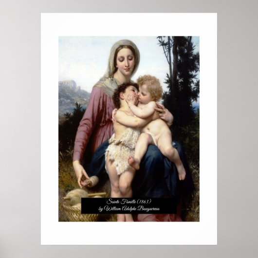 De Heilige Familie door Bouguereau Poster (Voorkant)