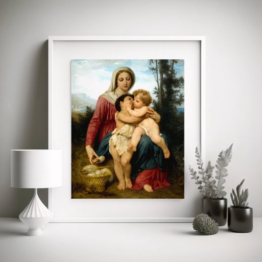 De Heilige Familie door William Bouguereau Poster