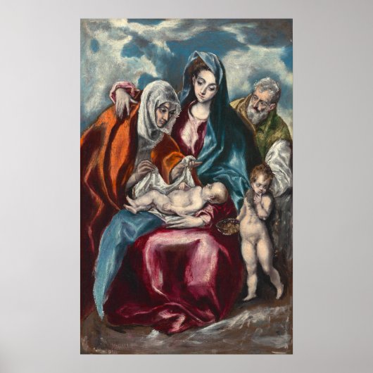 De Heilige Familie - El Greco, Grieks Poster met f (Voorkant)