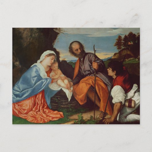 De Heilige Familie en een Shepherd, c.1510 Briefkaart (Voorkant)