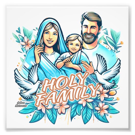 De Heilige Familie Foto Afdruk (Voorkant)