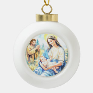De Heilige Familie - Geboorte Keramische Bal Ornament