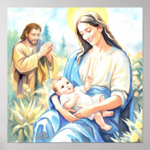 De Heilige Familie - Geboorte Poster