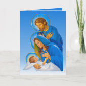 De Heilige Familie - Geboorte van Baby Jezus Feestdagen Kaart (Voorkant)