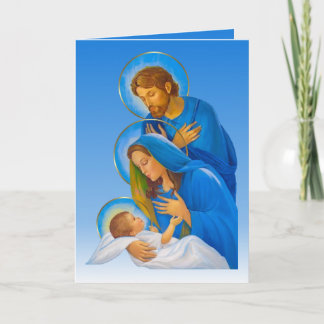 De Heilige Familie - Geboorte van Baby Jezus Feestdagen Kaart