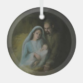 De Heilige Familie Glas Ornament (Voorkant)