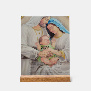 De Heilige Familie: Goddelijke Liefde 2026 Agenda Acryl Bord