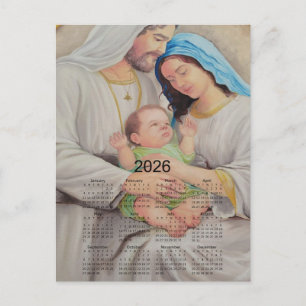 De Heilige Familie: Goddelijke Liefde 2026 Agenda Briefkaart