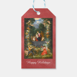 De Heilige Familie, Jan Brueghel Feestdagen Cadeaulabel