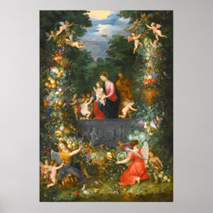 De Heilige Familie, Jan Brueghel Poster