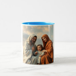De Heilige Familie, Jezus, Maria en Jozef Koffie M Tweekleurige Koffiemok