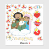 De Heilige Familie: Jezus, Maria en Jozef Sticker (Vel)