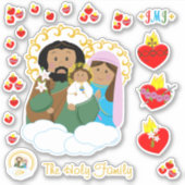 De Heilige Familie: Jezus, Maria en Jozef Sticker (Voorkant)