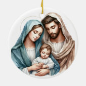 De Heilige Familie Keramisch Ornament (Achterkant)