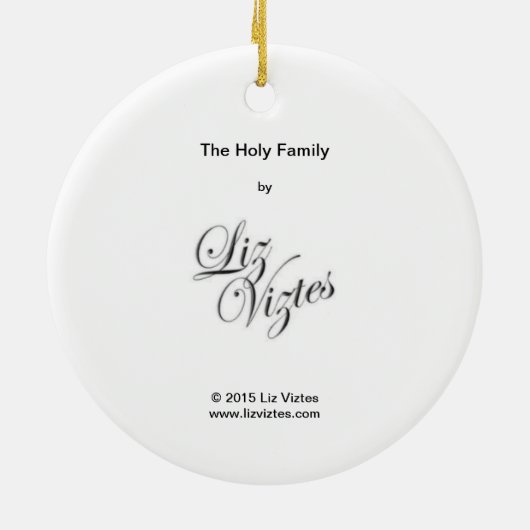 De Heilige Familie Keramisch Ornament (Achterkant)