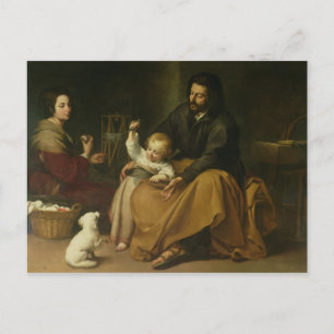 De Heilige Familie met de Little Bird, c.1650 Briefkaart