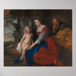 De Heilige Familie met de Papegaai Poster