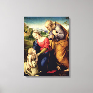 De Heilige Familie met een Lamb, 1507 Canvas Afdruk