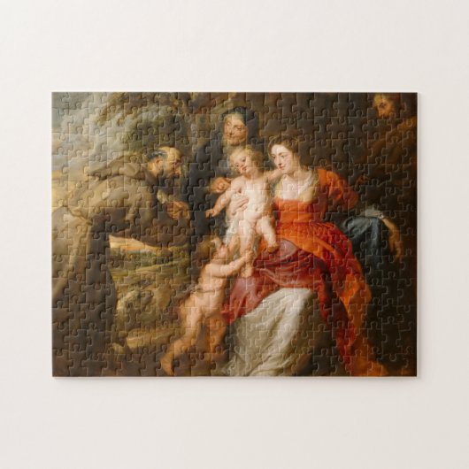 De Heilige Familie met heiligen Legpuzzel (Horizontaal)