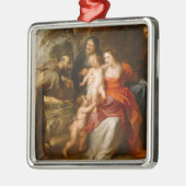 De Heilige Familie met heiligen Metalen Ornament (Links)