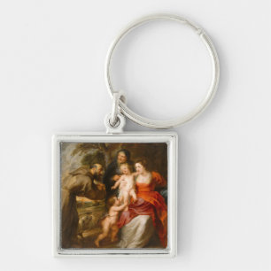 De Heilige Familie met heiligen Sleutelhanger