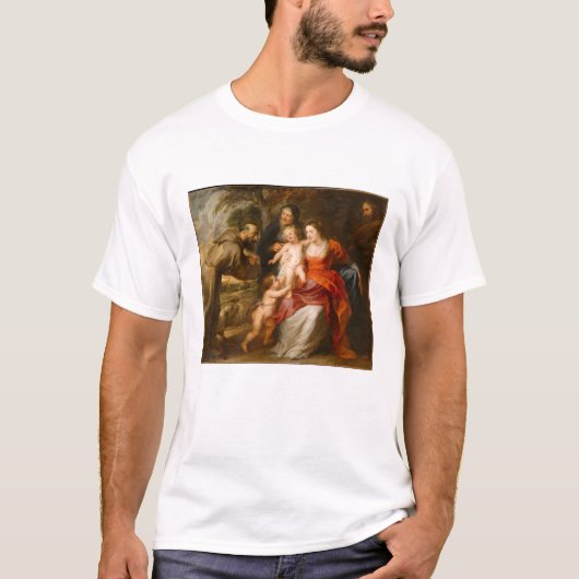 De Heilige Familie met heiligen T-shirt (Voorkant)