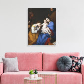 De Heilige Familie met Saints Anne en Catherine Canvas Afdruk (Insitu (Woonkamer))