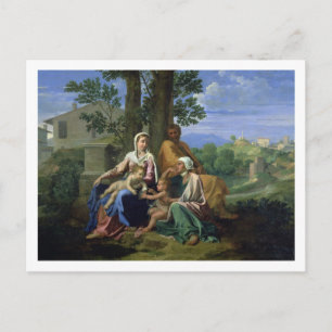 De Heilige Familie met SS. John, Elizabeth en de I Briefkaart