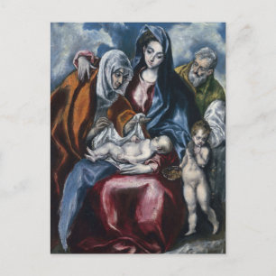 De Heilige Familie met St. Anna door El Greco Briefkaart
