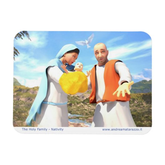 De Heilige Familie - Nativiteit Magneet (Horizontaal)