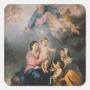 De Heilige Familie of de Maagd Sevilla Vierkante Sticker