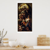 De Heilige Familie (olie op doek) Poster (Keuken)