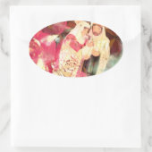 "De Heilige Familie" ~ Ovale Sticker (Tas)