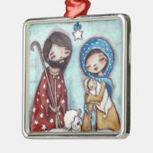 De Heilige Familie - Premium-versiering Metalen Ornament (Links)