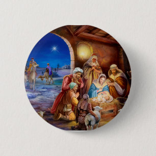 De heilige familie ronde button 5,7 cm