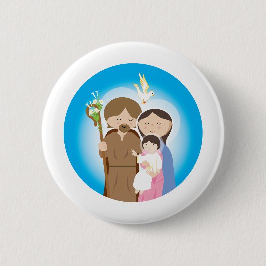 De Heilige Familie Ronde Button 5,7 Cm (Voorkant)