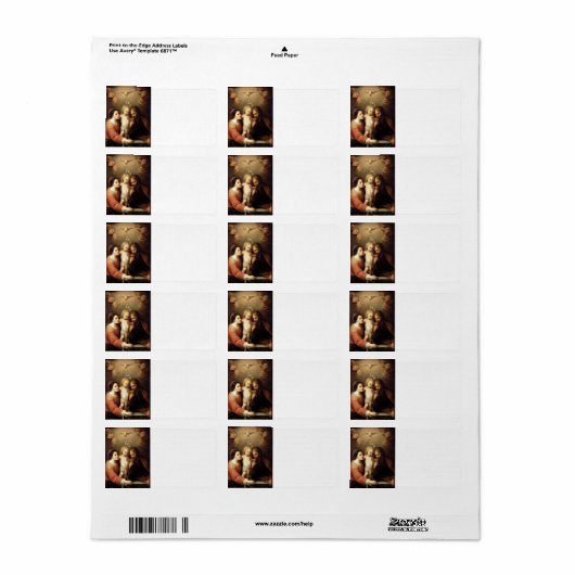 De Heilige Familie Sacrada Familia Etiket (Full Sheet)