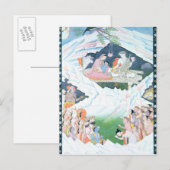 De Heilige Familie Shiva en Parvati Briefkaart (Voorkant / Achterkant)