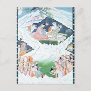 De Heilige Familie Shiva en Parvati Briefkaart