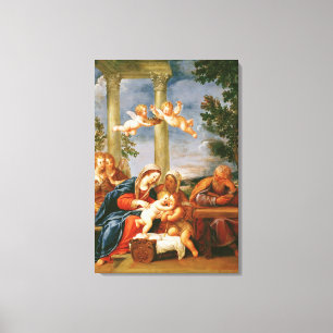 De Heilige Familie St. Elizabeth en St. John Canvas Afdruk