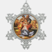 De Heilige Familie Tin Sneeuwvlok Ornament (Voorkant)