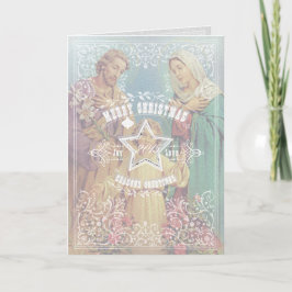 De Heilige Familie van KERSTMIS - Wenskaart Feestdagen Kaart