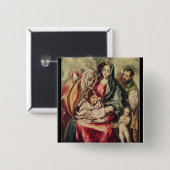 De Heilige Familie Vierkante Button 5,1 Cm (Voorkant /achterkant)